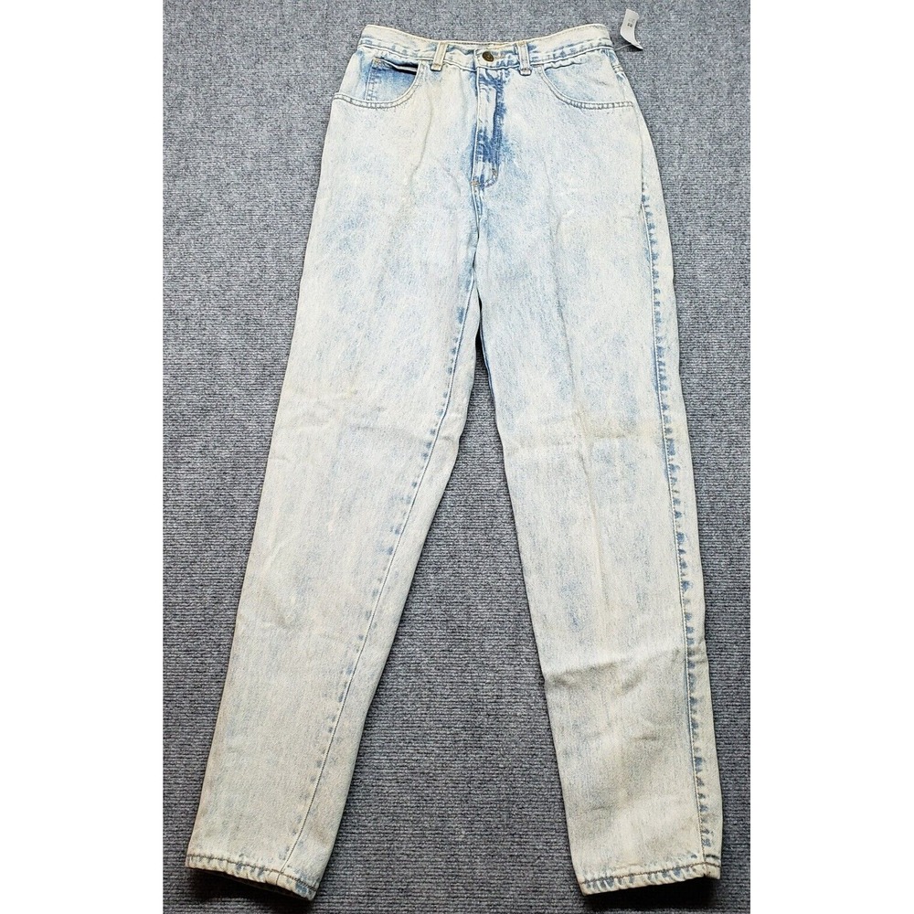 Vintage Hess Denim Jeans Womens 11 Light Blue Pockets Solid High Rise USA New